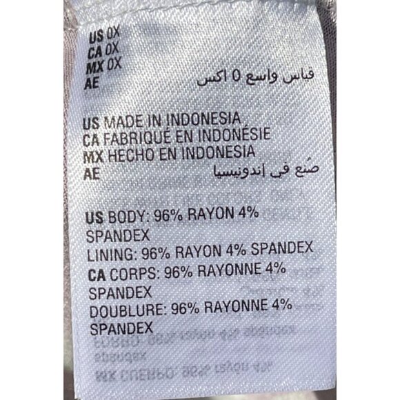 Bar III Womens Sleeveless Abstract Print Top 0X Multicolor self lined front body - Picture 6 of 9